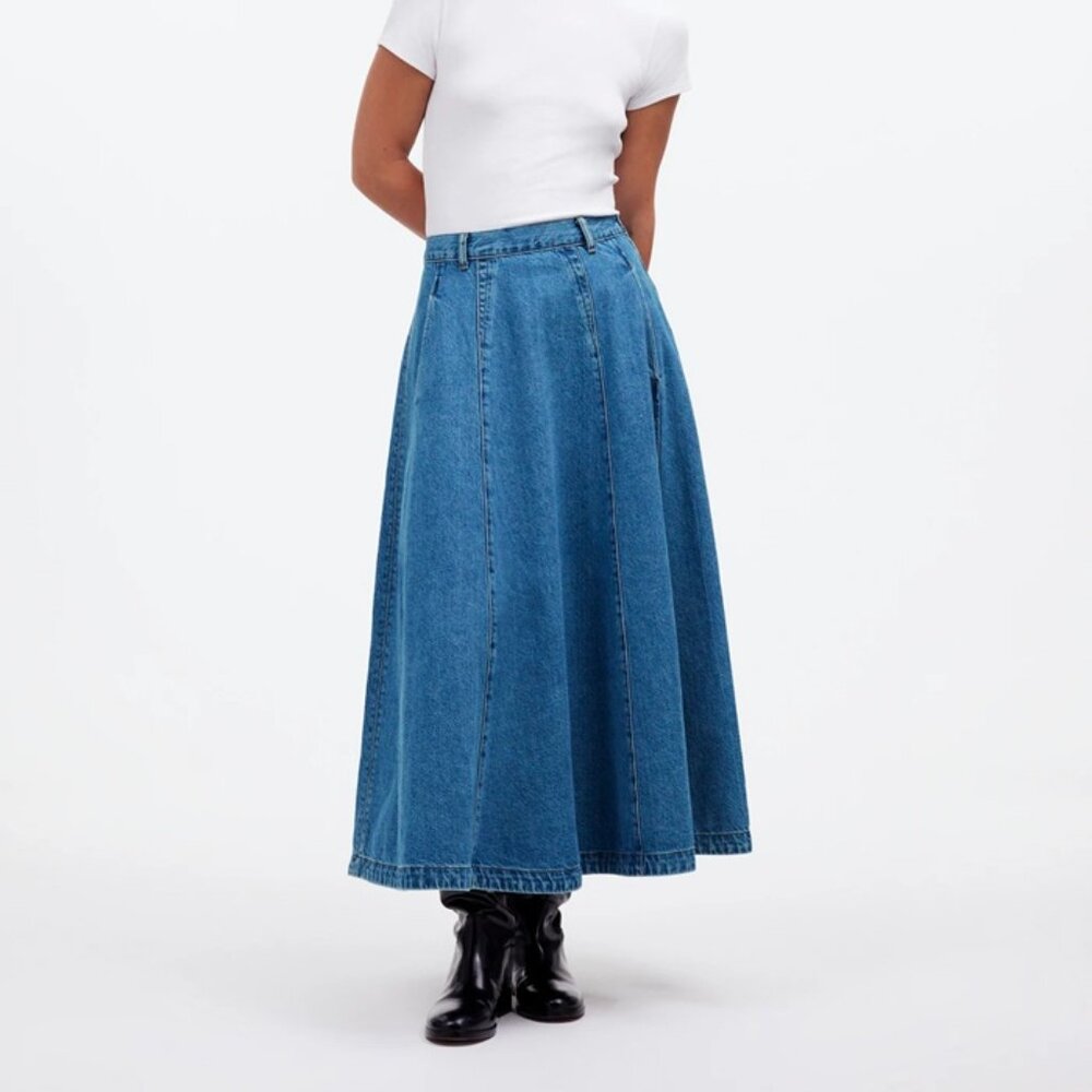 Madewell | Denim Circle Midi Skirt | Java Wash | 29
